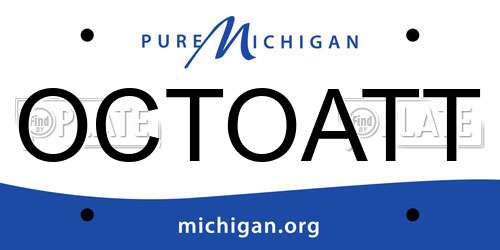 OCTOATT Michigan License Plate