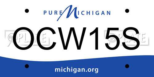 OCW15S Michigan License Plate