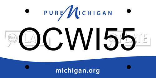 OCWI55 Michigan License Plate