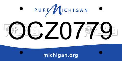 OCZ0779 Michigan License Plate