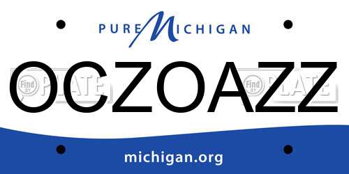 OCZOAZZ Michigan License Plate
