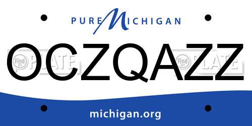 OCZQAZZ Michigan License Plate