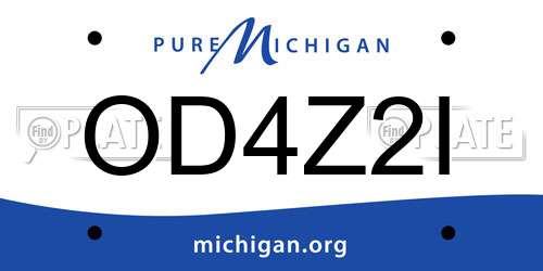 OD4Z2I Michigan License Plate
