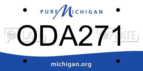 ODA271 Michigan License Plate