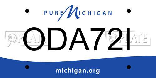 ODA72I Michigan License Plate