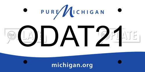 ODAT21 Michigan License Plate