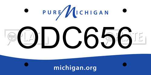 ODC656 Michigan License Plate
