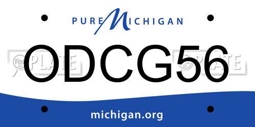 ODCG56 Michigan License Plate