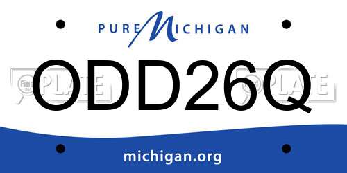 ODD26Q Michigan License Plate