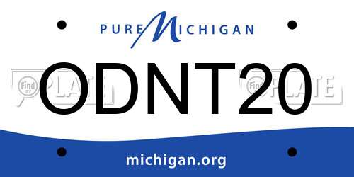 ODNT20 Michigan License Plate