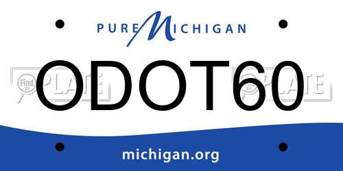 ODOT60 Michigan License Plate