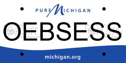 OEBSESS Michigan License Plate
