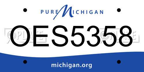 OES5358 Michigan License Plate