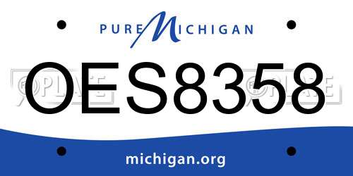 OES8358 Michigan License Plate