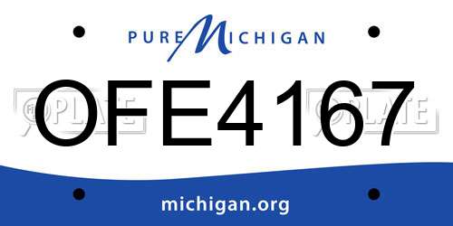 OFE4167 Michigan License Plate