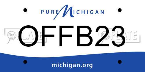 OFFB23 Michigan License Plate