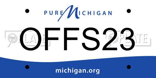 OFFS23 Michigan License Plate