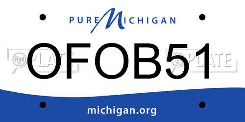 OFOB51 Michigan License Plate