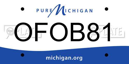 OFOB81 Michigan License Plate