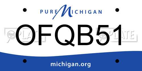 OFQB51 Michigan License Plate