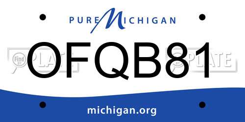 OFQB81 Michigan License Plate