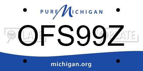 OFS99Z Michigan License Plate