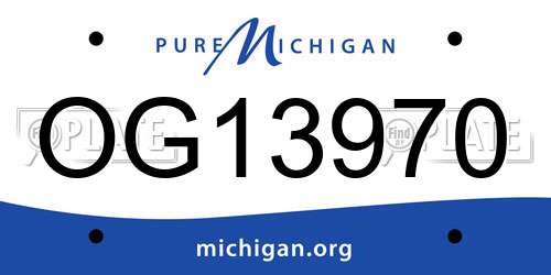 OG13970 Michigan License Plate