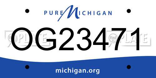 OG23471 Michigan License Plate