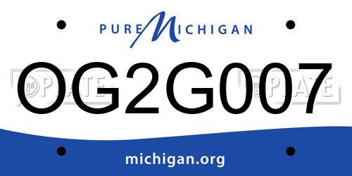 OG2G007 Michigan License Plate