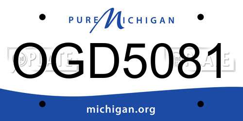 OGD5081 Michigan License Plate