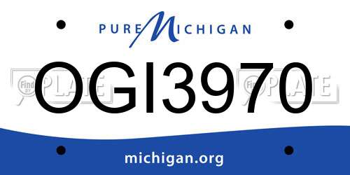 OGI3970 Michigan License Plate