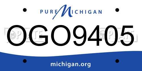 OGO9405 Michigan License Plate