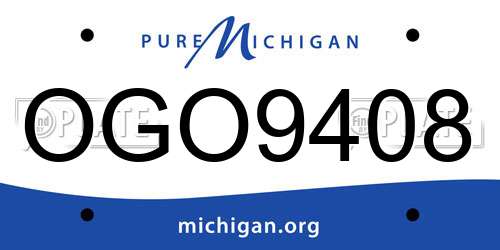 OGO9408 Michigan License Plate