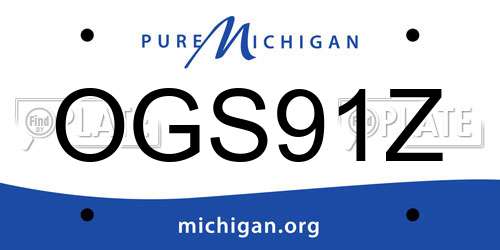 OGS91Z Michigan License Plate