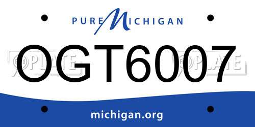 OGT6007 Michigan License Plate