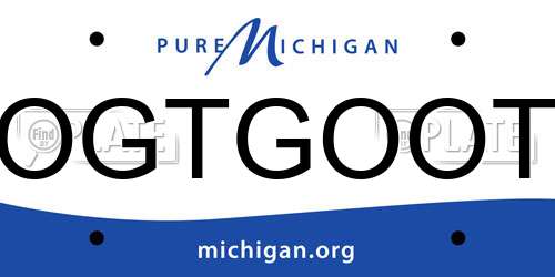 OGTGOOT Michigan License Plate