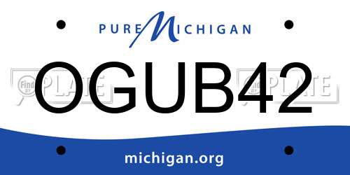 OGUB42 Michigan License Plate