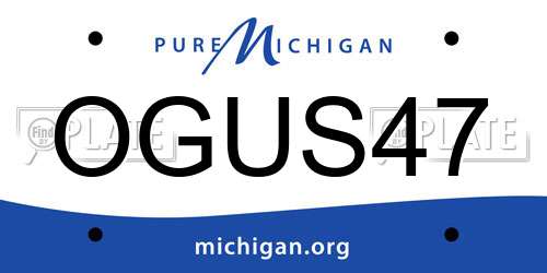 OGUS47 Michigan License Plate
