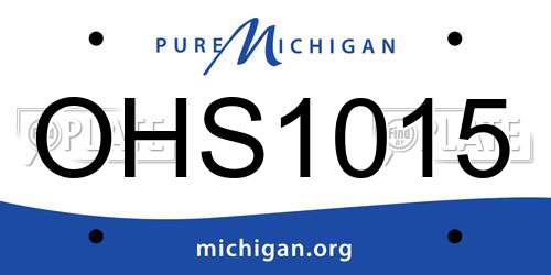 OHS1015 Michigan License Plate