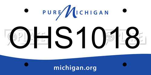 OHS1018 Michigan License Plate