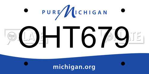 OHT679 Michigan License Plate