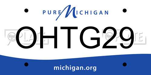 OHTG29 Michigan License Plate