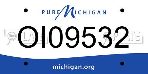 OI09532 Michigan License Plate
