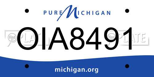 OIA8491 Michigan License Plate