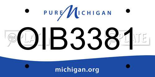 OIB3381 Michigan License Plate