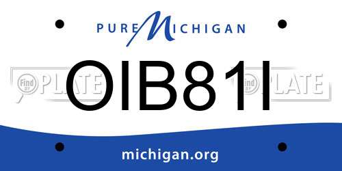 OIB81I Michigan License Plate