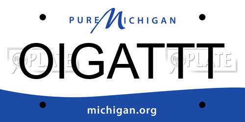 OIGATTT Michigan License Plate