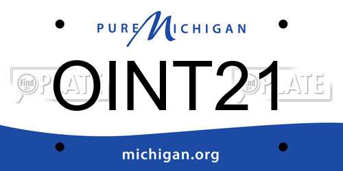 OINT21 Michigan License Plate