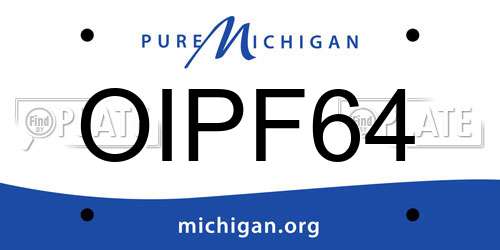 OIPF64 Michigan License Plate