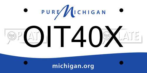 OIT40X Michigan License Plate